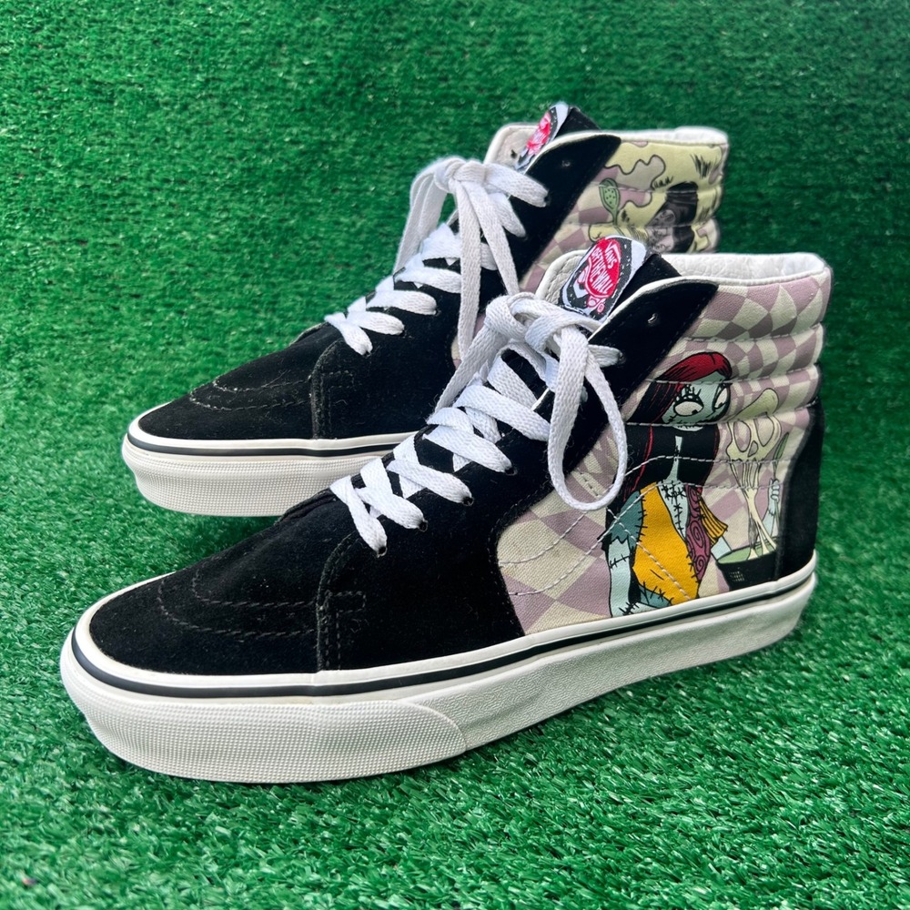Vans Sk8-Hi Nightmare Before Christmas Sally Shoes Mens 5.5 Womens 7.0 Black